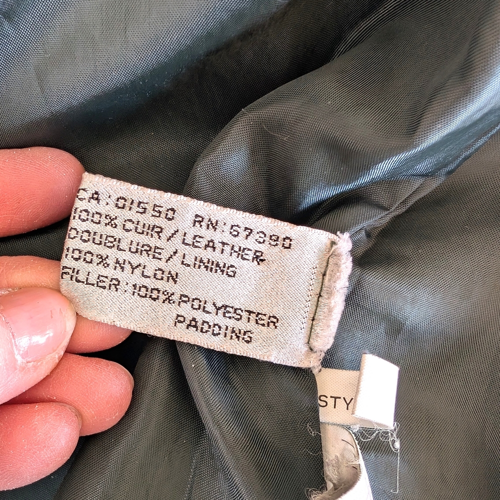 Vintage 100% Genuine Suede Leather Parka | Hooded Charcoal & Forest Green Jacket - Picture 4 of 6